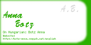 anna botz business card